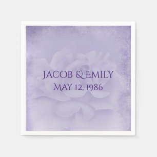 Serviette En Papier Rose Mariage Lavender