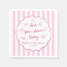 Rose Mer Vous Bientôt Bébé Shower de Bébé Côté Mer
