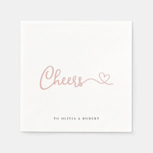 Serviette En Papier Rose minimaliste Wedding shower