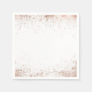 Serviette En Papier Rose or rose glam moderne chic Mariage