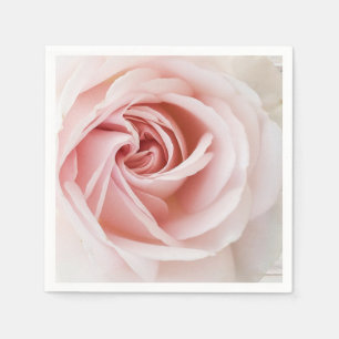 Serviette En Papier Rose Pâle & Bois Blanc Mariage Champêtre Shower de