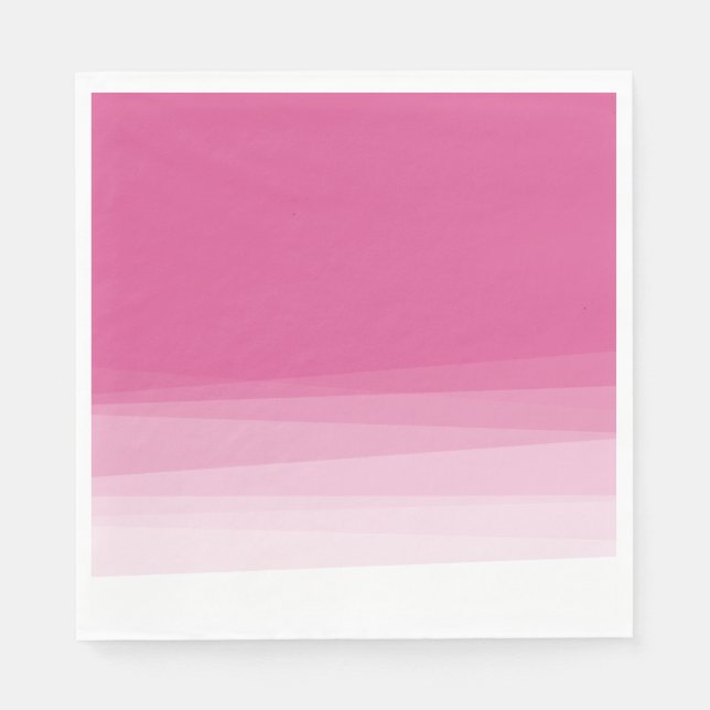 Serviette En Papier Rose Pâle Chic Aquarelle Dégradé (Devant)