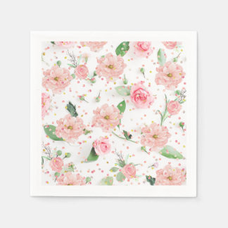 Serviette En Papier Rose Paradise