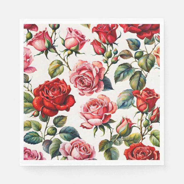 Serviette En Papier Rose : Party Napkin (Devant)