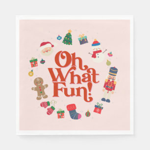 Serviette En Papier Rose Quel Amusant Noël Anniversaire Table Décor