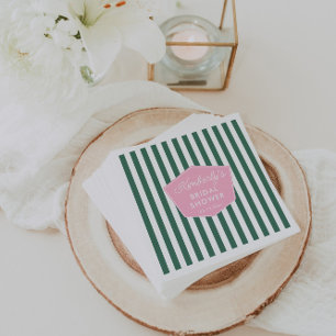 Serviette En Papier Rose Rétro et Vert Beverly Hills Baby Shower Maria