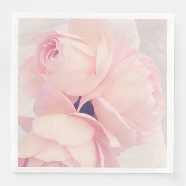 Serviette En Papier Rose rose pâle (Devant)