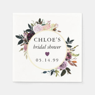 Serviette En Papier Rose rose violet Fête des mariées florale