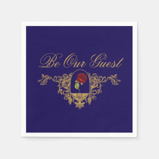 Serviette En Papier Rose rouge de beauté