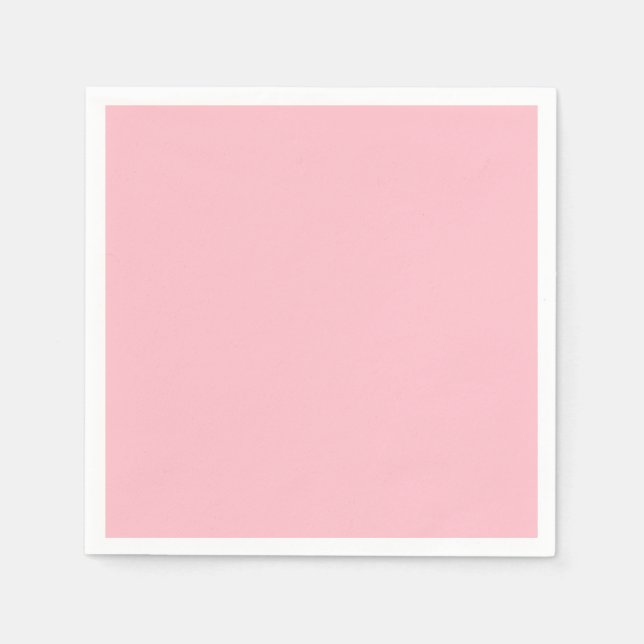 Serviette En Papier Rose solide et chaud (Devant)