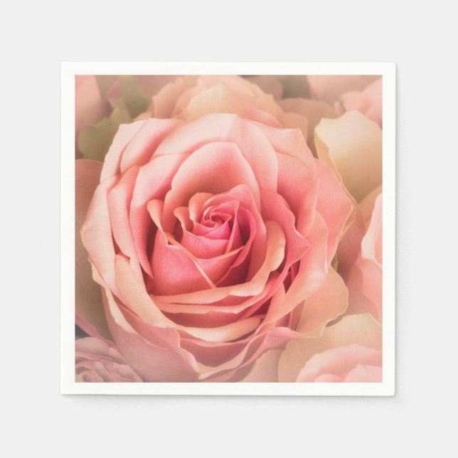 Serviette En Papier Rose souple (Devant)
