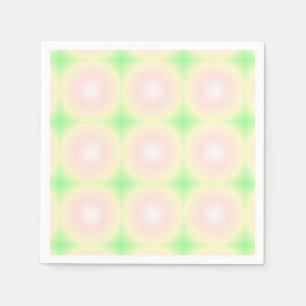 Serviette En Papier Rose vert pâle Blanc 3D Optique Motif dégradé