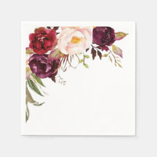 Serviette En Papier Rose victorien Jardin élégant papier Napkin