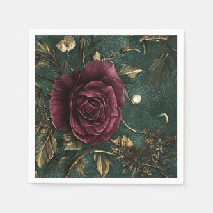 Serviette En Papier Rose vintage Romance.