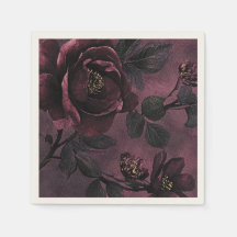 Roses élégantes romantiques et floraux sombres vin