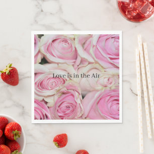 Serviette En Papier Roses roses florales (photographie par moi) Amour