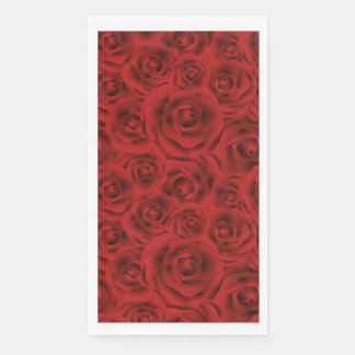 Serviette En Papier roses rouges motifs, fleurs d'amour, petite amie g