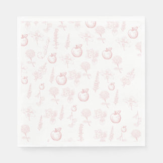 Serviette En Papier Rosh Hashana Apple Toile rose jetable Napkin jetab