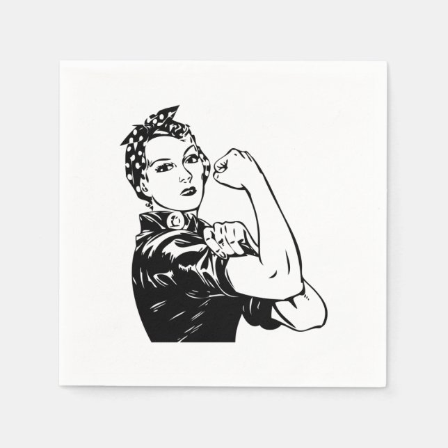 Serviette En Papier Rosie the Riveter (Devant)