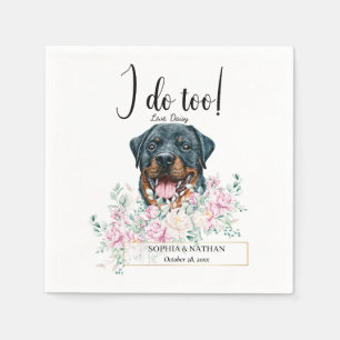 Serviette En Papier Rottweiler Chien Mariage Cocktail Napkins