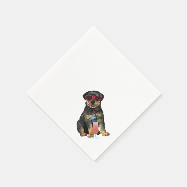 Serviette En Papier Rottweiler été (Coin)