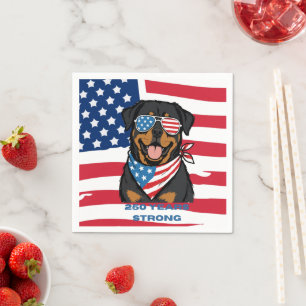 Serviette En Papier Rottweiler patriotique