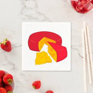 Serviette En Papier Roue de fromage cire rouge produit laitier