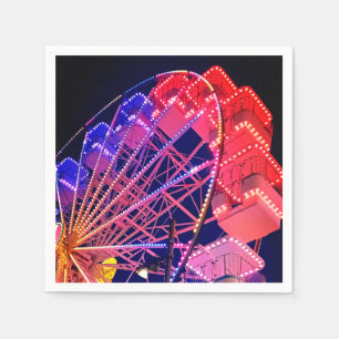 Serviette En Papier Roue rouge et bleue Ferris
