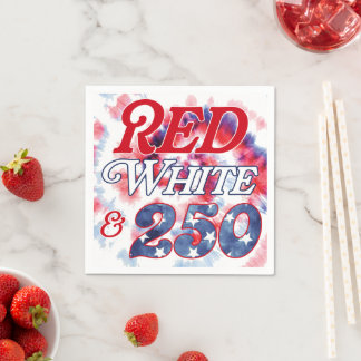 Serviette En Papier Rouge Blanc & 250
