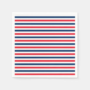 Serviette En Papier Rouge Blanc & Bleu Fun Patriotique Liberté Célébra
