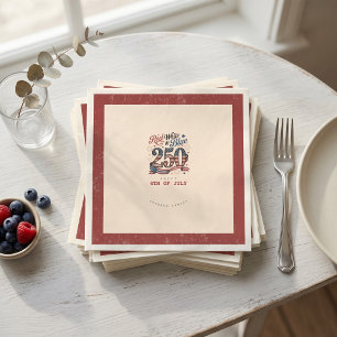 Serviette En Papier Rouge Blanc Bleu Patriotique 4 Juillet 250