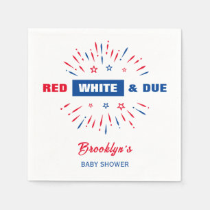 Serviette En Papier Rouge Blanc Et Dû 4 Juillet Baby shower Patriotiqu