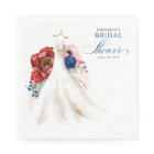 Rouge Bourgogne Robe Bleue Marine Fleurs Mariage