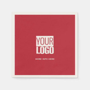 Serviette En Papier rouge cardinal avec votre logo