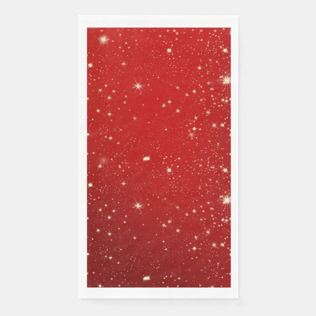 Serviette En Papier Rouge de fête (Devant)