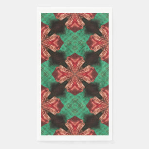 Serviette En Papier Rouge Satin Bow Green Crisscross conception de rub