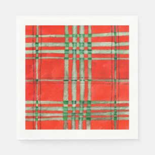 Serviette En Papier ROUGE SCOTT TARTAN Standard Luncheon Napkins