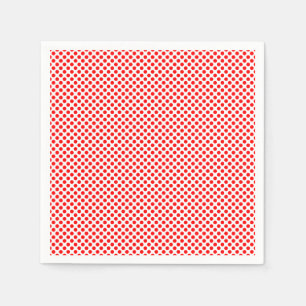 Serviette En Papier Rouge sur blanc petit format papier Pois