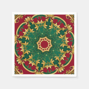 Serviette En Papier Rouge vert Noël de Noël