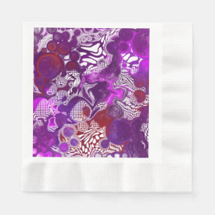 Serviette En Papier Rouge violet Abstrait Marbre moderne Fluid Art