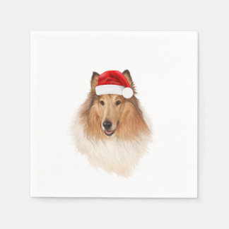 Serviette En Papier Rough Collie A & M Holiday Napkin