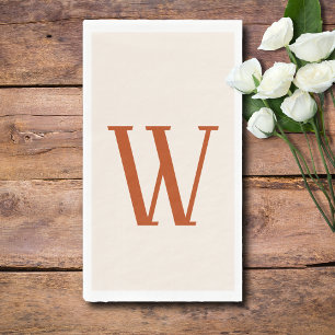 Serviette En Papier Rouille Grande Personnalisation Lin
