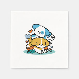Serviette En Papier Rouler En Mai Comme De Joyeux Pups - Mignonne Chie