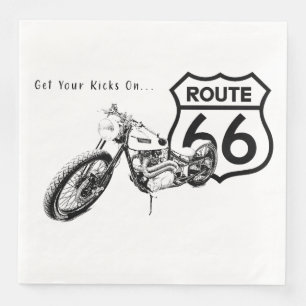 Serviette En Papier Route 66 Papier Napkin