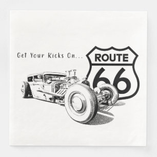 Serviette En Papier Route 66 Papier Napkin