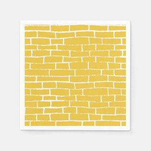 Serviette En Papier Route de briques - Jaune et transparent