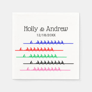 Serviette En Papier Rowers de course d'équipage - Jusqu'à cinq bateaux