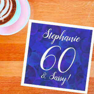 Serviette En Papier Royal Blue 60 et serviettes de fête d'anniversaire
