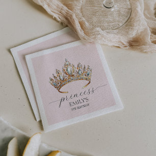Serviette En Papier Royal Princess Crown Girl Birthday Party