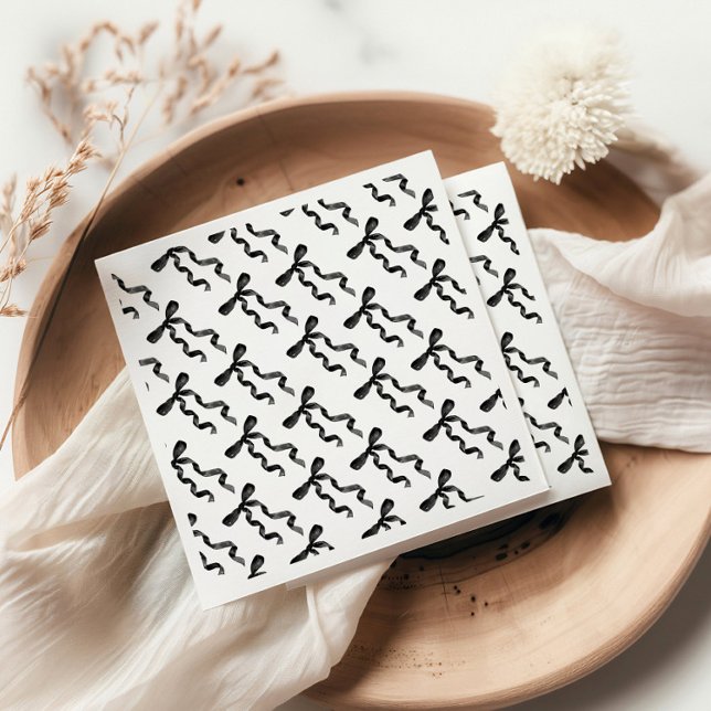 Serviette En Papier Ruban Noir  (Créateur téléchargé)